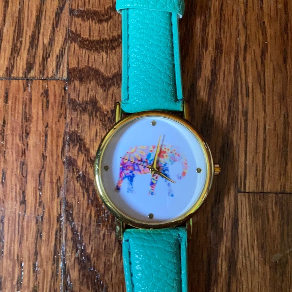 Teal Elephant Boho Wristwatch